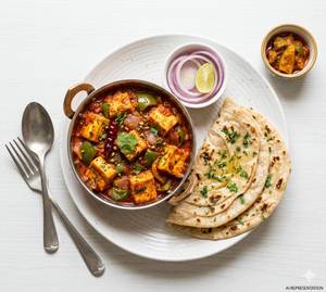 Paneer Kadai & 2 Butter Roti Combo                                           