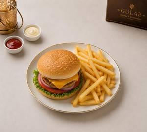 Cheese Burger With Chips