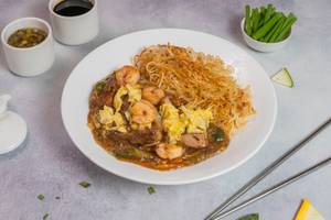 Pork Mixed Pan Fried Noodles ( Gravy)