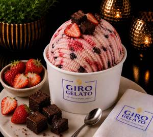 Strawberry Brownie Gelato