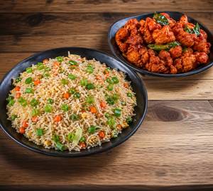 Veg Fried Rice Gobi 65