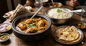 Chicken Handi [250 Grams] & 4Pcs Buttet Roti [1 Piece]
