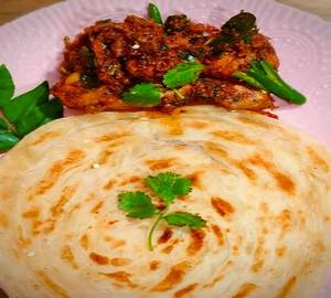 Porotta with Chicken Curry