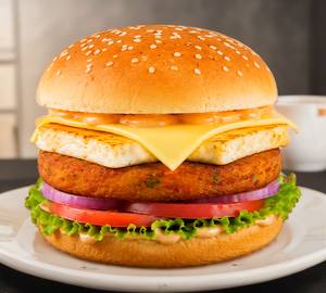 Veg Double Cheese Aloo Tikki Burger