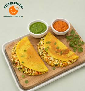 Paneer Stuffed Moong Dal Chilla