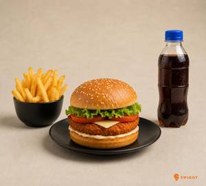 Burger + French Fries + 250 ml Cold Drink