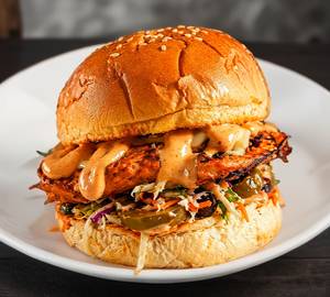 Grilled chicken breast burger best seller