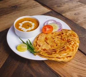 Dal Fry With  Paratha