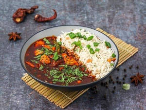 Chicken Chilli + Veg Fried Rice