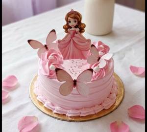 Eggless Princess Strawberry Cake [500 Gram]