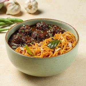 Veg Ball Manchurian with Chilly Garlic Noodles