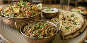 Veg Biryani + Mix Veg Curry + 2 Butter Naan