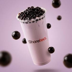 Blueberry Boba Milk Tea