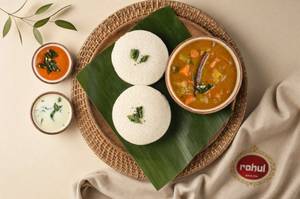 Idli with Sambhar ( 2 pcs )