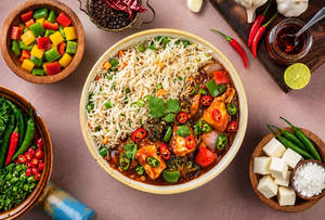 Chilli Paneer Rice Bowl