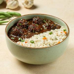 Veg Ball Manchurian with Fried Rice