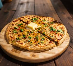Aloo Matar Pyaaz Paratha