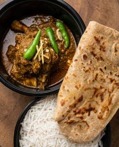 Paratha, Chicken Dehati & Plain Rice Combo (Half)
