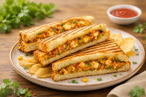 High Protein Paneer Sandwich In Whole Wheat Bread
