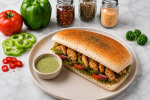 Chilly Chicken Sandwich With Ranch Yoghurt