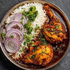 Chicken Leg Special Jeera Rice + Jeera Rice + Green Salad
