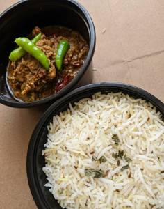 Jeera Rice & Chicken Dehati Combo (Half)