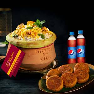 Paneer Hyderabadi Dum Biryani Combo [Serve 1-2]