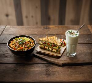 Maggi & Sandwich Combos ( Masala Maggie + Veg Delite Sandwich + Butter Milk)
