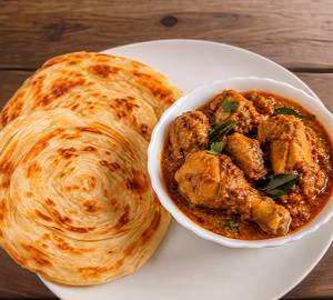 2 Parota With Chiken Curry