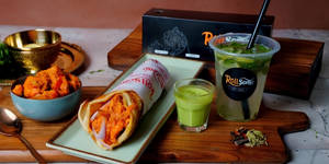 Chicken Tikka Roll + Virgin Mojito