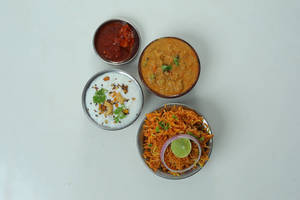 Avakaya Rice + Curd Rice