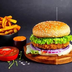 Crispy Spicy Veg Burger