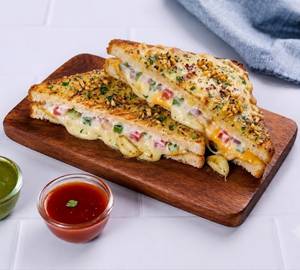 Veg Garlic Bread Toast Sandwich