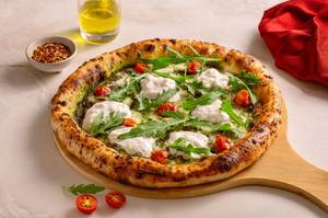 Burrata Bloom | Pesto Burrata Pizza
