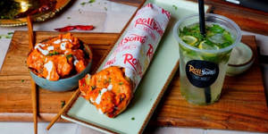 Butter Chicken Roll + Virgin Mojito