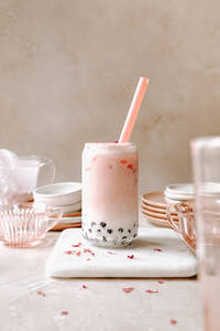Strawberry Boba Milkshake