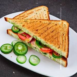Tomato Cucumber Butter Sandwich