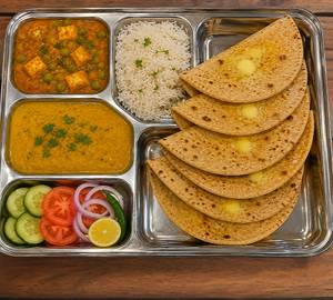 5 Roti Butter, Rice, Daal, Sabji And Salad
