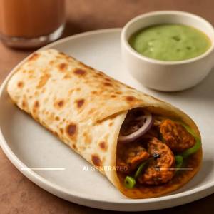 Mushroom Tikka Roll