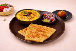 Punjabi Kadhi Combo With Plain Wheat Paratha (2 Pcs) + Gulab Jamun (1pcs)