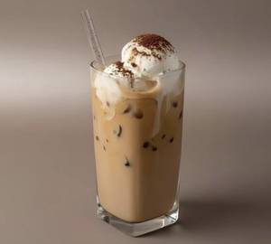 Cold coffee with ice cream