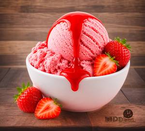 Strawberry ice cream [3 scoop]