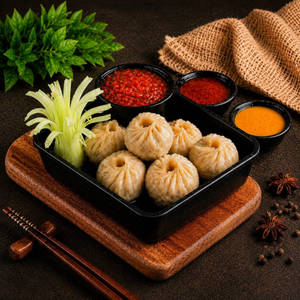 Veg Momos Steamed 6pc