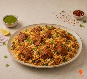 Veg Mutton Chaap Biryani