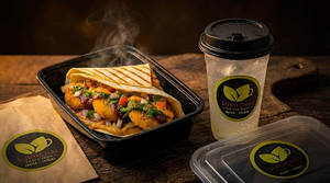 Aloo Tikki Wrap & Banta Lemonade