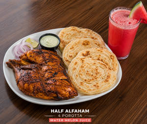 Half Alfaham AND 4porotta WITH WATER MELON JUICE