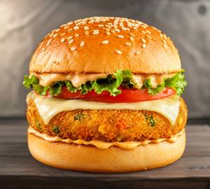 Crispy Veg Cheese Burger