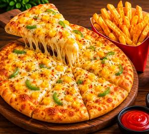 Combo 4 : Corn Delight Pizza (7") + French Fries + Coke