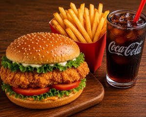 Combo 6 : Chicken Burger + French Fries + Coke