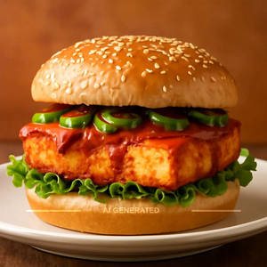Spicy Paneer Burger